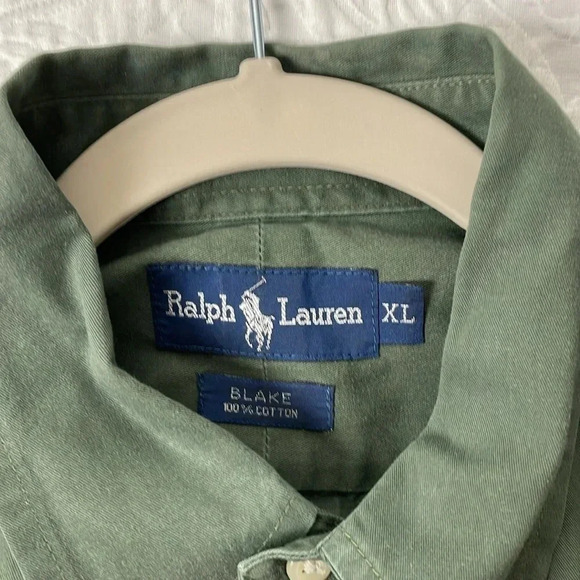 Ralph Lauren green long sleeve shirt. XL RED POLO HORSE holiday party work date - Picture 3 of 4